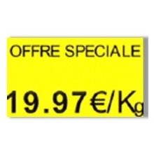 Etiquette jaune "Offre speciale" 26x16 mm pour étiqueteuse sato judo promo