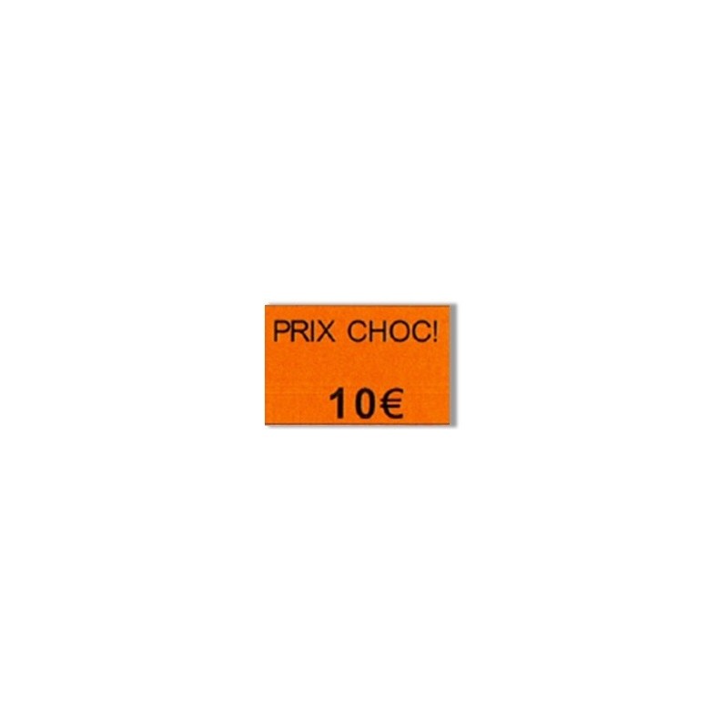 Etiquette orange "Prix choc!" 26x16 mm pour étiqueteuse Sato Judo Promo