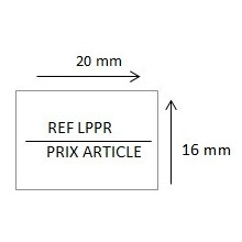 Etiquettes ref "LPPR+PRIX ARTICLE" pour  etiqueteuse 1136 pharmacien 