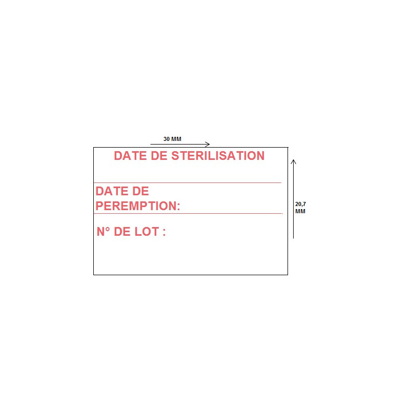 Etiquettes de stérilisation pour Sato PB3